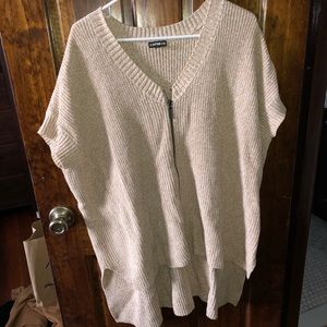 One size short sleeve sweater tunic